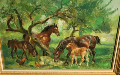 Raimond Lecourt « Chevaux au pré »