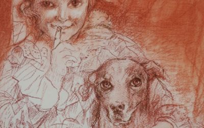 Moretti Lucien Philippe » pierrot et son chien «