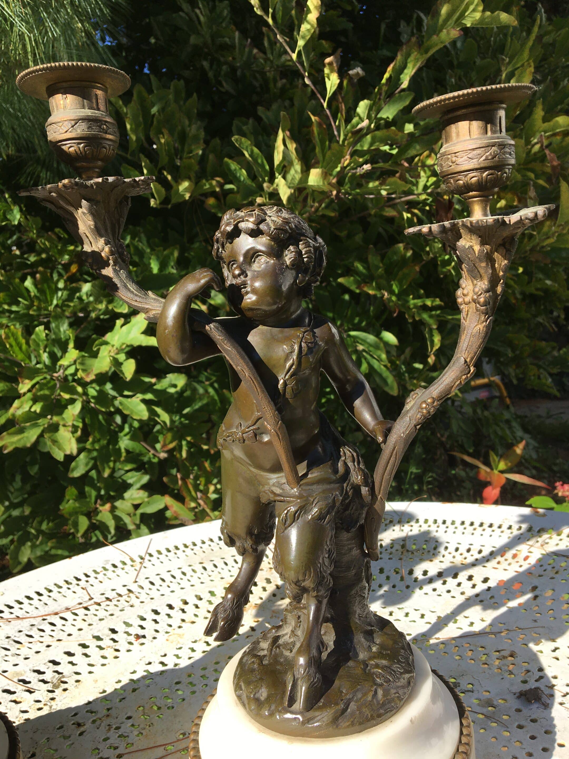 Clodion candelabres bronze candelabres par Clodion